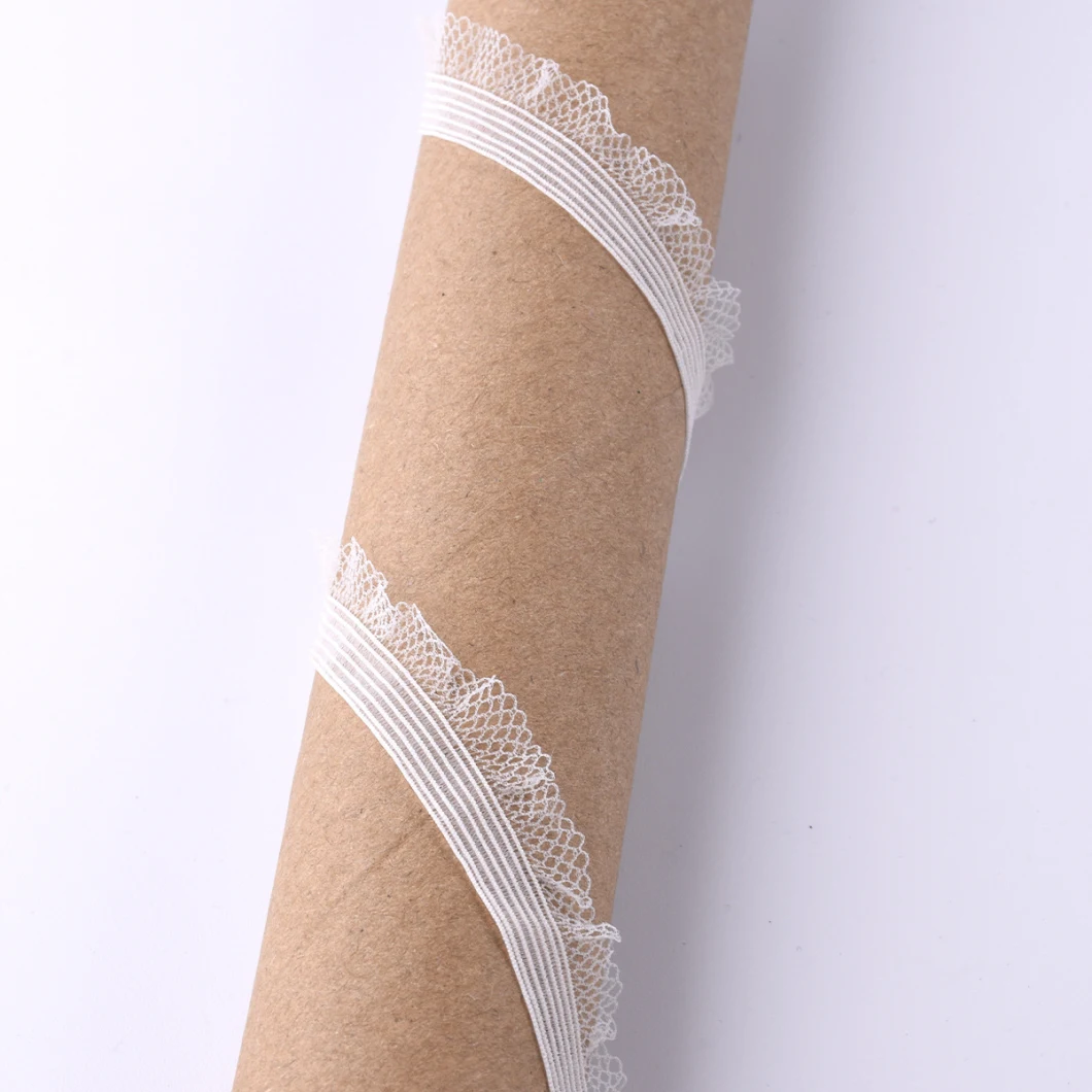 Stock 1.1cm Nylon Elastic Band Belt Ultra-Thin Mesh Underwear Flower Webbing Clothing Accessories