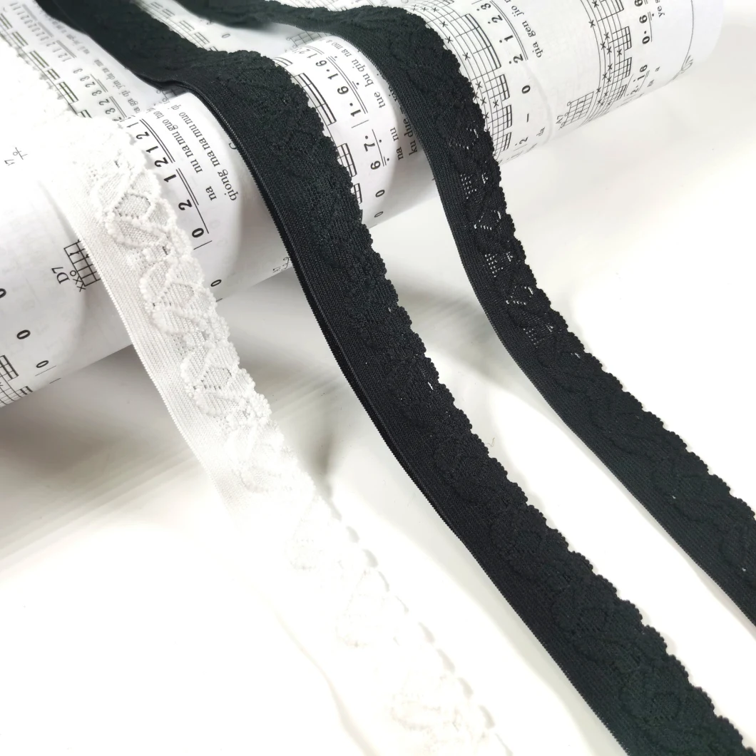 K3026 Black and White 2cm Elastic Lace Elastic Underwear Binding Elastic Rubber Band Accessories